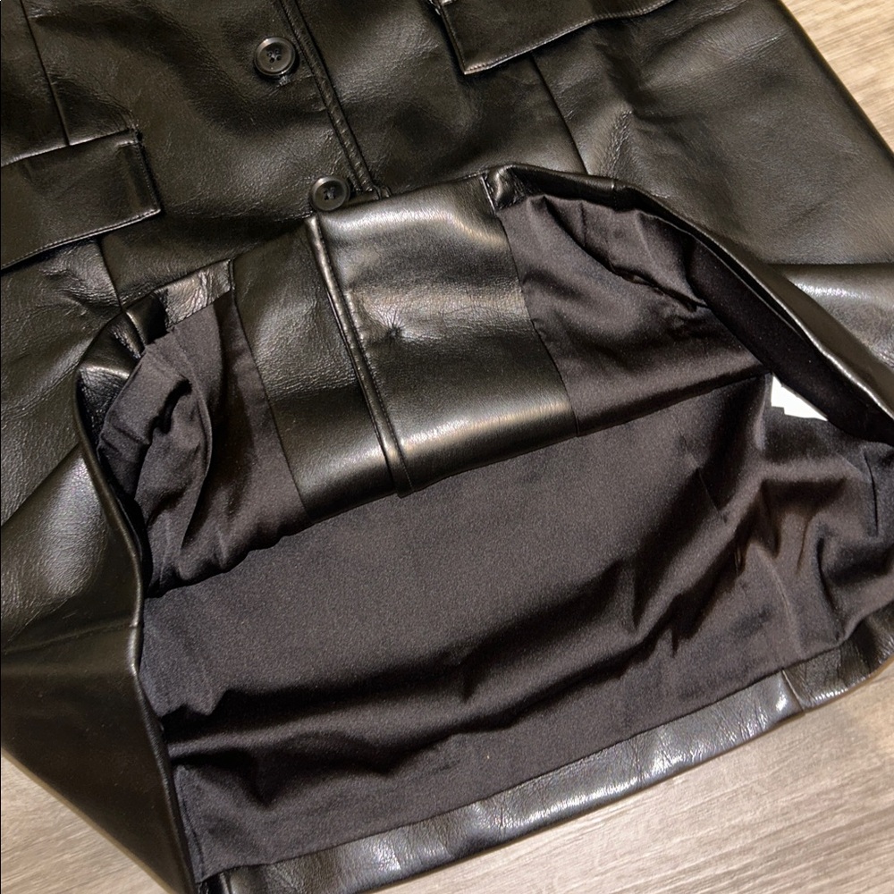 PAIGE Graciella Faux-Leather Mini Dress - Picture 13 of 14